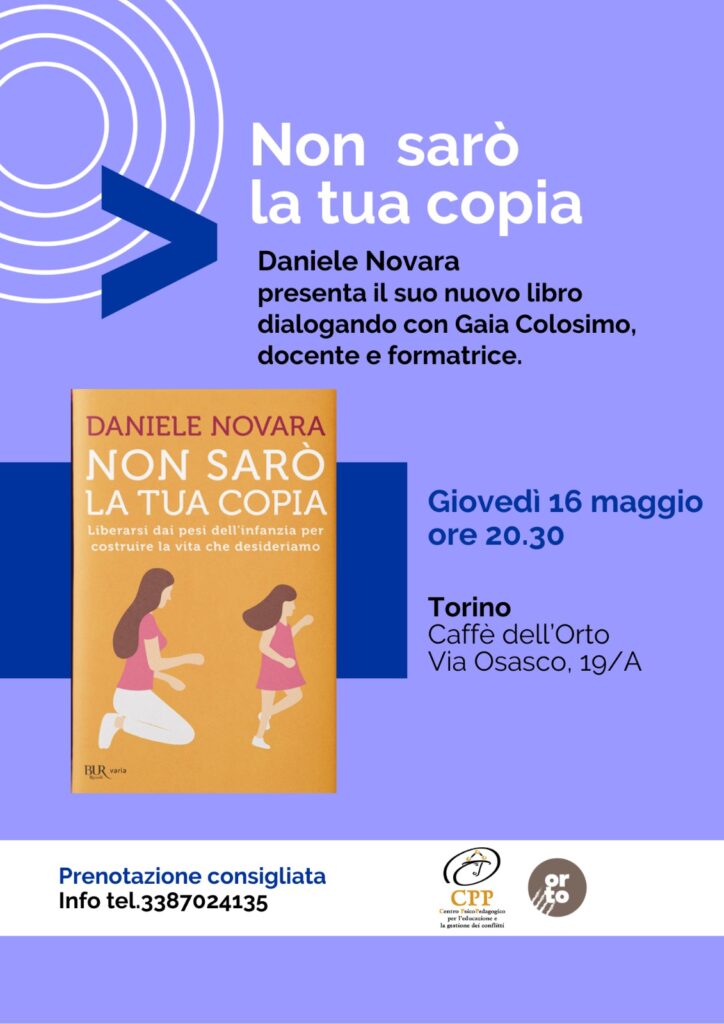 Daniele Novara a Torino, giovedì 16 maggio 2024 alle 20.30