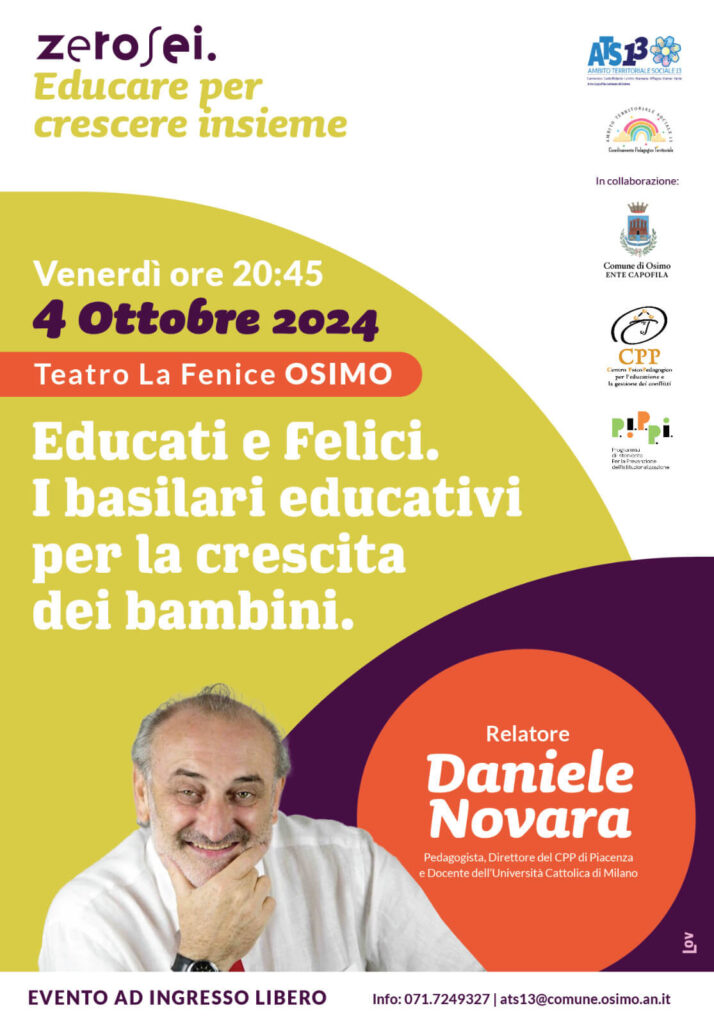 Daniele Novara a Osimo (AN) 4 ottobre 2024