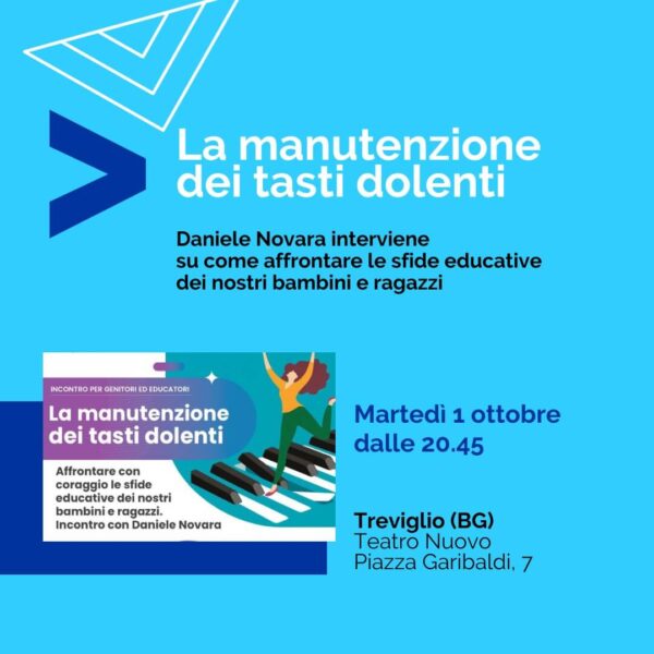 Daniele Novara a Treviglio 1 ottobre 2024 La manutenzione dei tasti dolenti