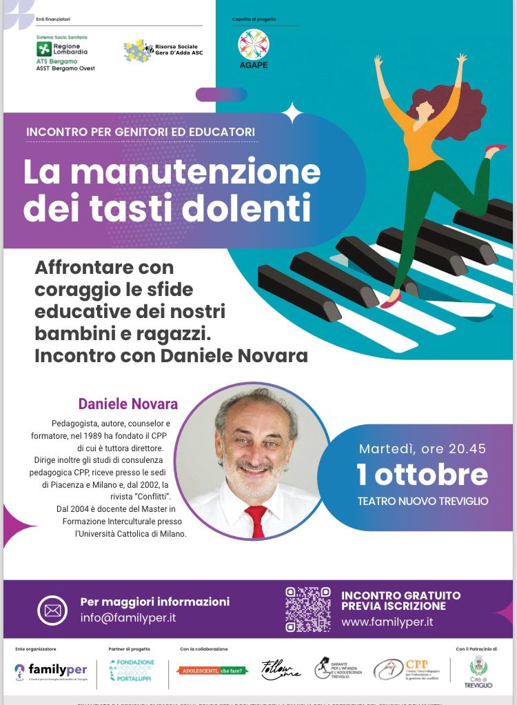 Daniele Novara a Treviglio 1 ottobre 2024 La manutenzione dei tasti dolenti