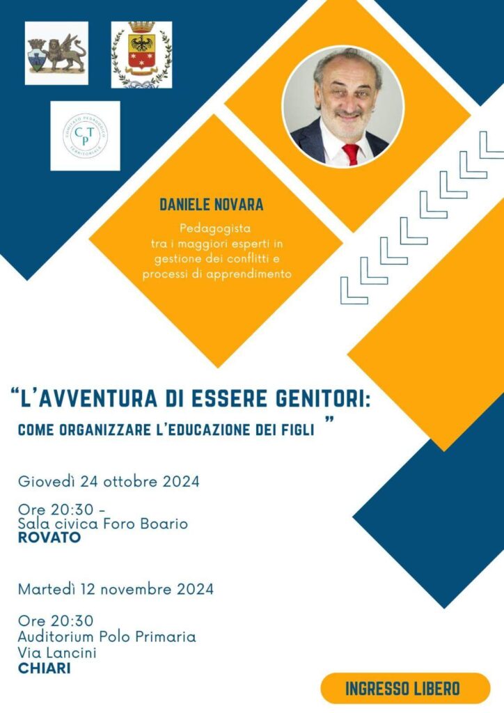 Daniele Novara a Rovato (BS) 24 ottobre 2024