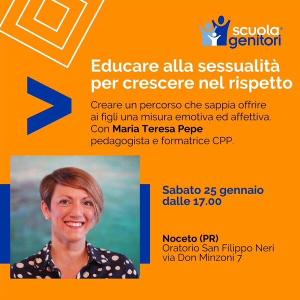 Scuola Genitori di Noceto (PR) con Maria Teresa Pepe, 25 gennaio 2025