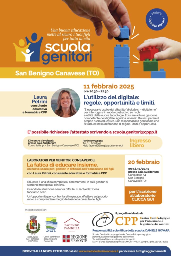 Scuola Genitori di San Benigno Canavese (TO) con Laura Petrini, 11 febbraio 2025