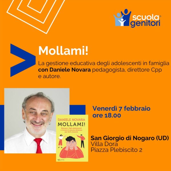 Daniele Novara a San Giorgio di Nogaro presenta il suo nuovo libro "Mollami", 7 febbraio 2025